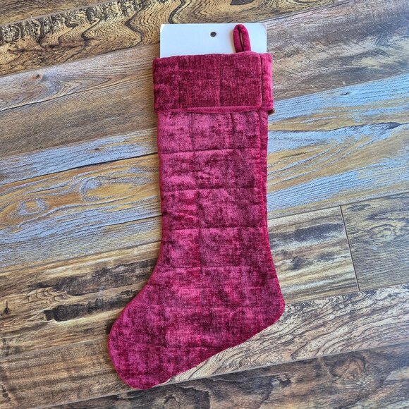 NWT Koolaburra by UGG Quilted Velvet 21" Christmas Stocking - Picture 2 of 6